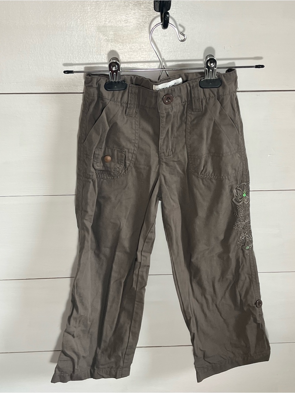 Diane Karina Embroidered Casual Cargo Pants - Girls